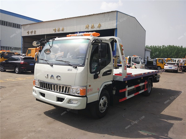 江淮駿鈴平板一拖二清障車