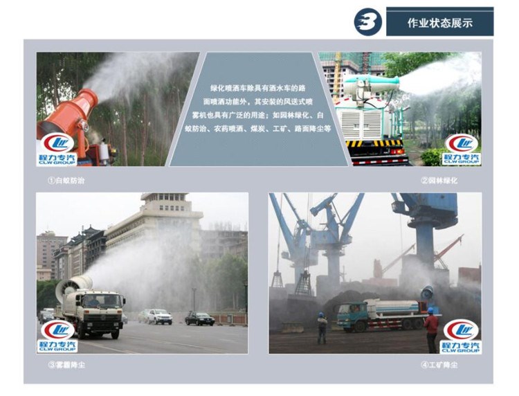 霧炮車作業噴霧效果